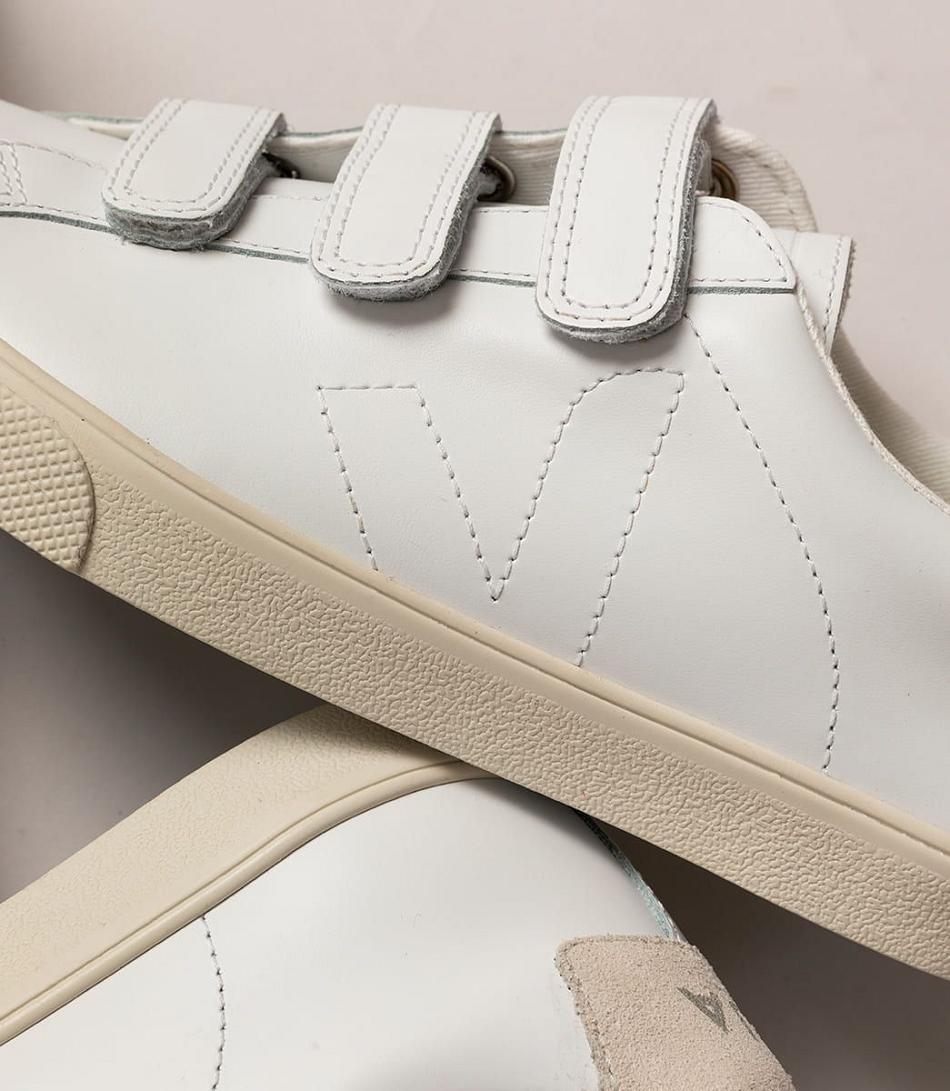 Veja 3-lock Leder Adults Outlet Weiß | DZAKV65384