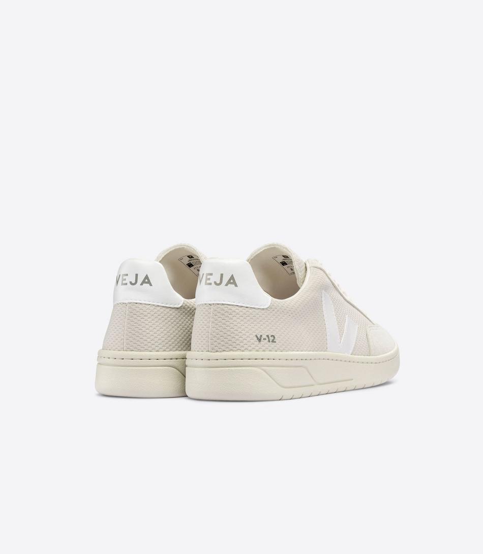 Veja Alveomesh Natural V-12 Damen Beige Weiß | BZASD51153