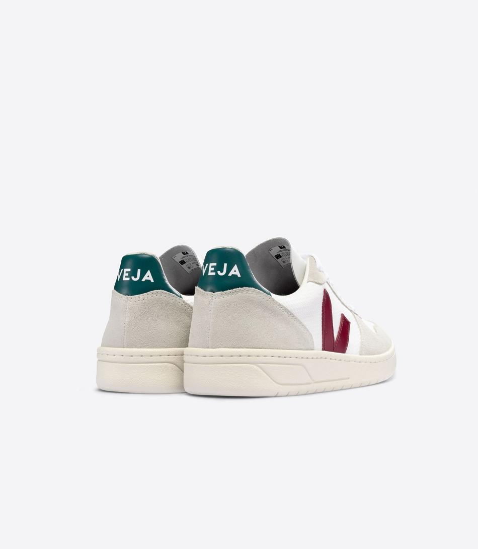 Veja B-mesh Marsala Brittany V-10 Herren Weiß | UZAND94491