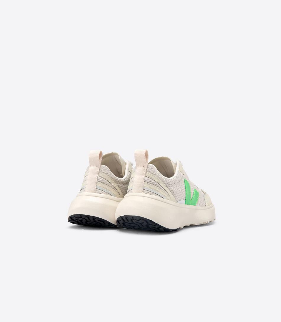 Veja Canary Elastic Laces Natural Absinthe Kids Outlet Beige | QZAUV72729