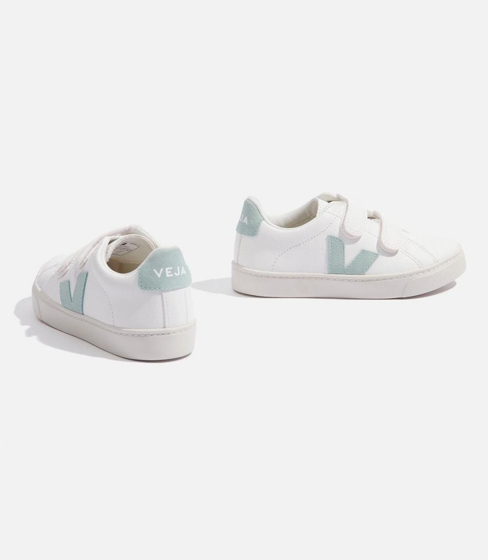 Veja Chromefree Leder Matcha Esplar Kinder Weiß | ZAJBT53118