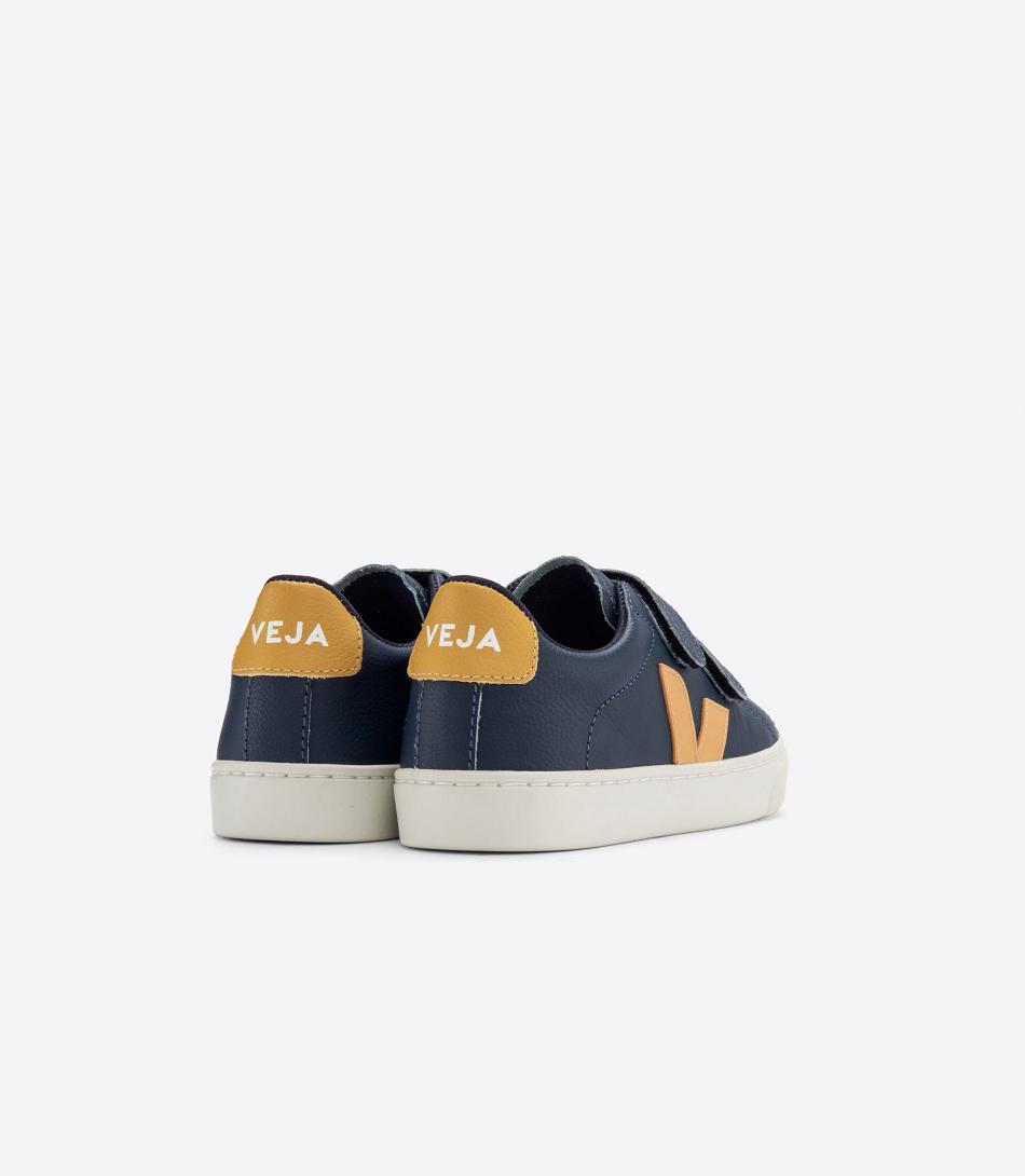 Veja Chromefree Leder Nautico Moutarde Esplar Kinder Blau | ZAJVR63575