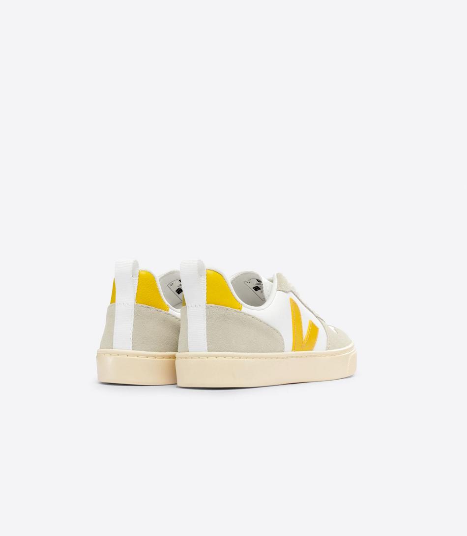 Veja Chromefree Leder Ouro Almond V-10 Kinder Weiß | PZAER95728