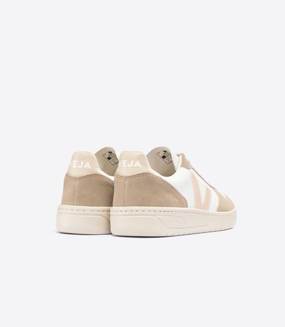 Veja Chromefree Leder Sable Sahara V-10 Damen Weiß | ZADYB69150