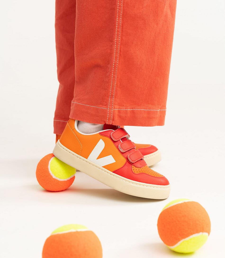 Veja Chromefree Leder Tao Orange V-10 Kinder Orange | XZAGW19855