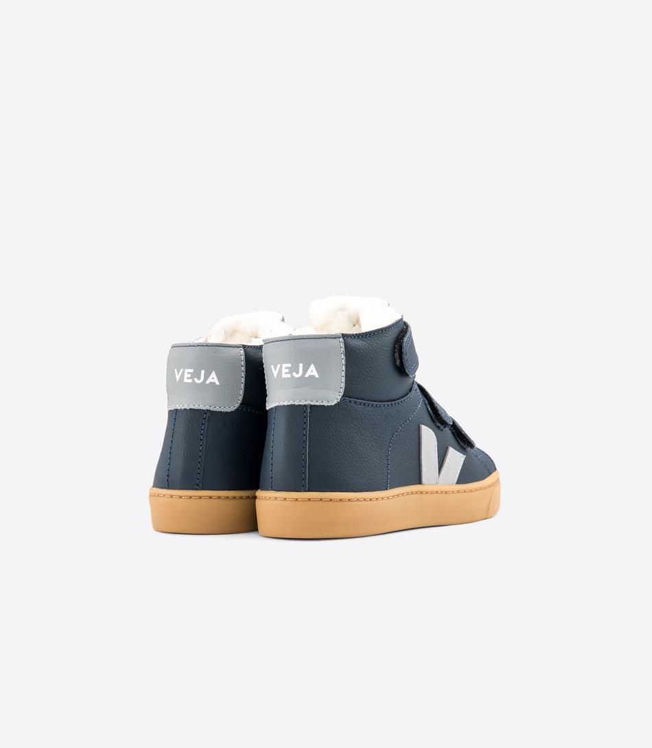 Veja Esplar Mid Fured Leder Nautico Oxford Kids Outlet Grau | PZAER42972