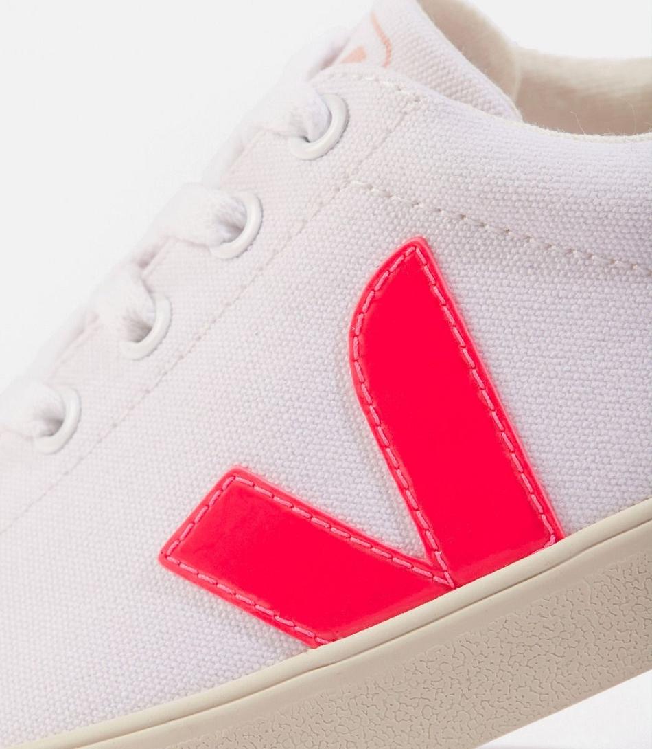 Veja Esplar Se Canvas Rose Fluo Petale Adults Outlet Weiß Rosa | ZACVG23913