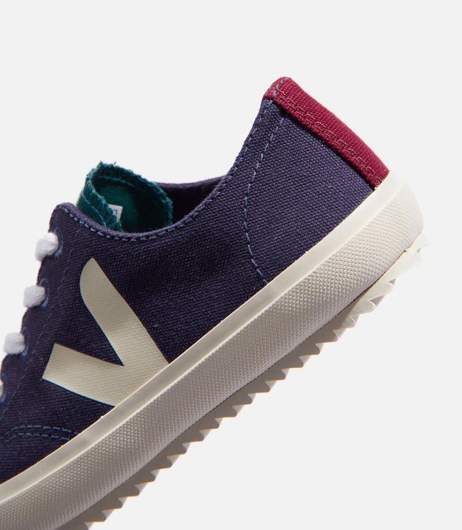 Veja Flip Laces Canvas Multico Marine Kids Vegan Blau | QZAWA36081