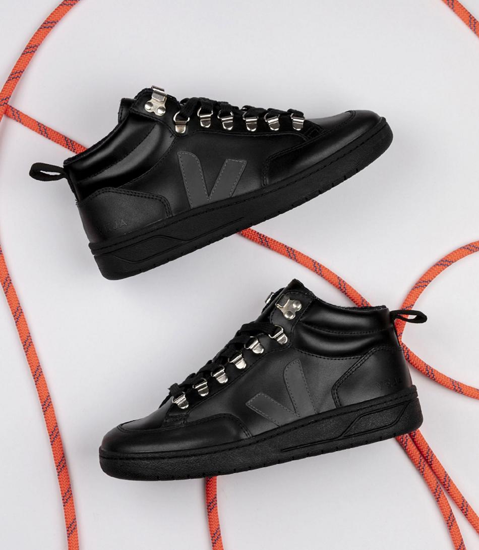 Veja Leder Grafite Sole Roraima Damen Schwarz | LZATR32954