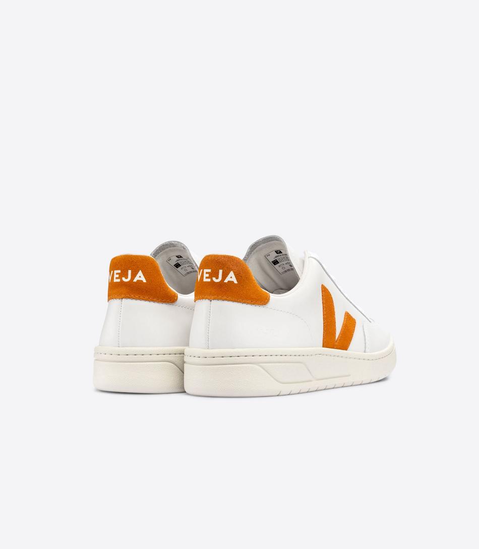 Veja Leder Pumpkin V-12 Damen Weiß | TZAWZ96963