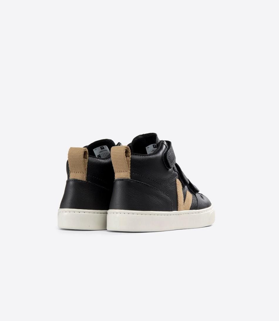 Veja Mid Chromefree Leder Dune V-10 Kinder Schwarz | TZAWZ66105