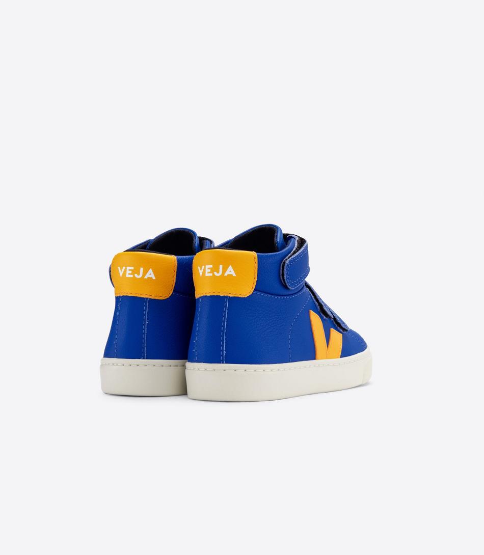 Veja Mid Chromefree Leder Paros Ouro Esplar Kinder Blau | UZATG58899