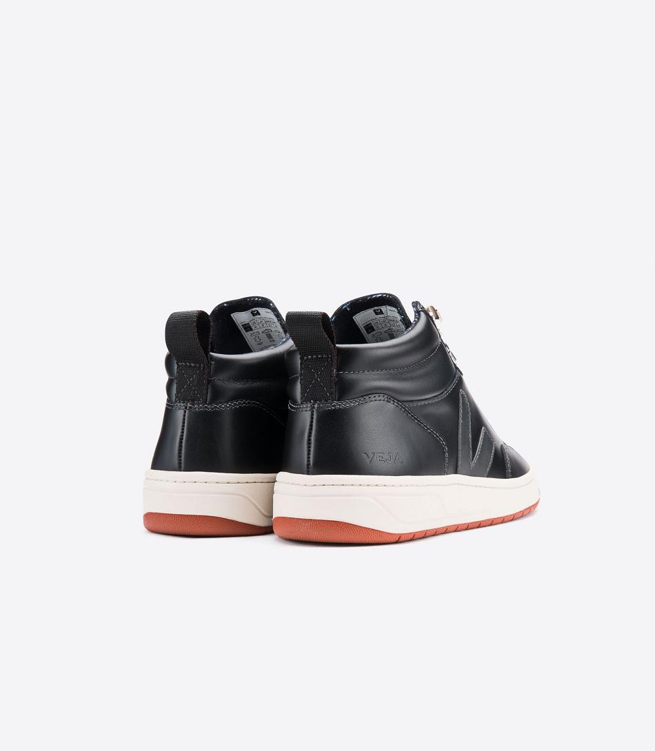 Veja Roraima Bastille Leder Grafite Rust Outsole Adults Outlet Schwarz Rot | YZAGT33663