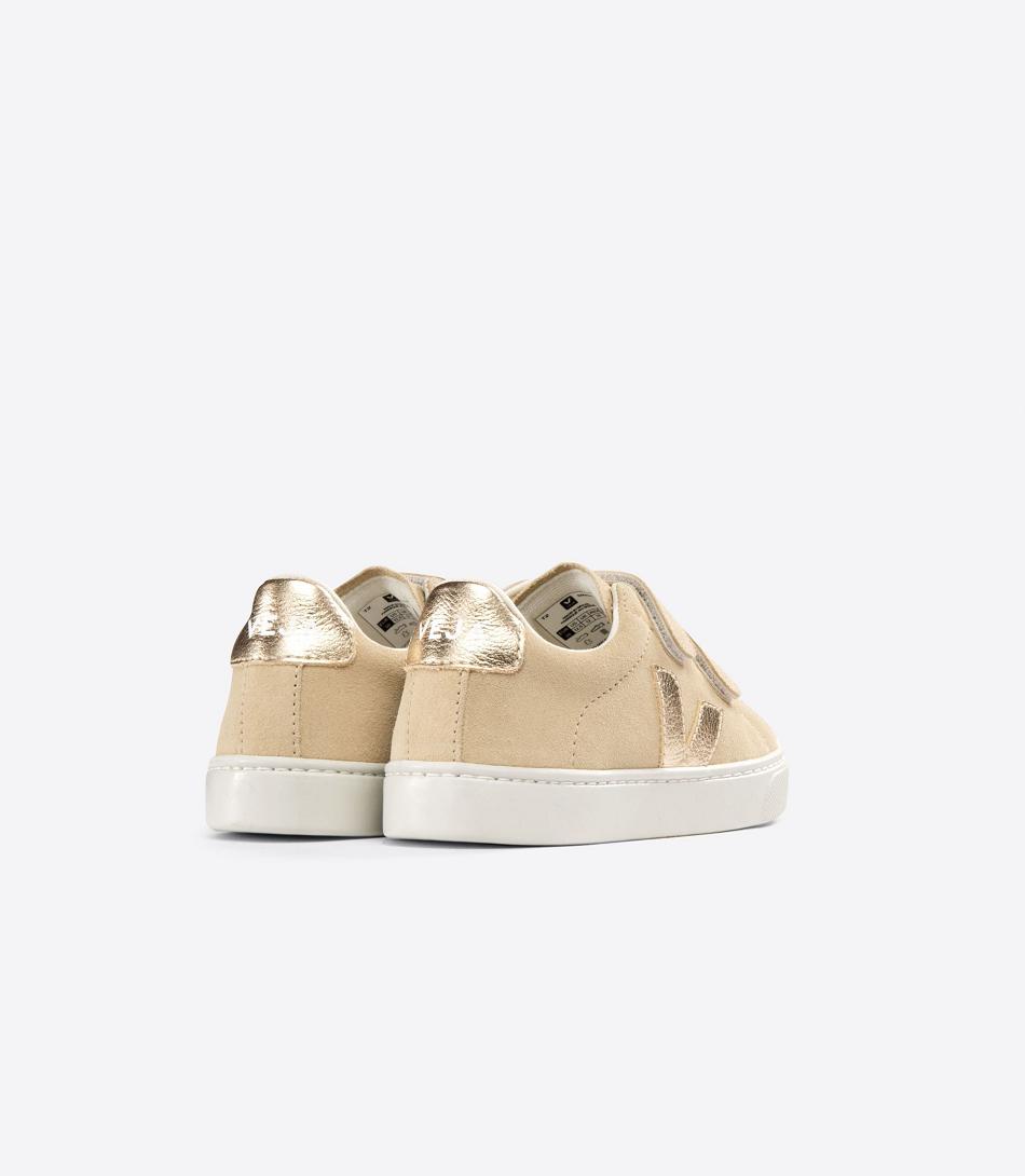 Veja Wildleder Almond Platine Esplar Kinder Beige | FZAUI91899