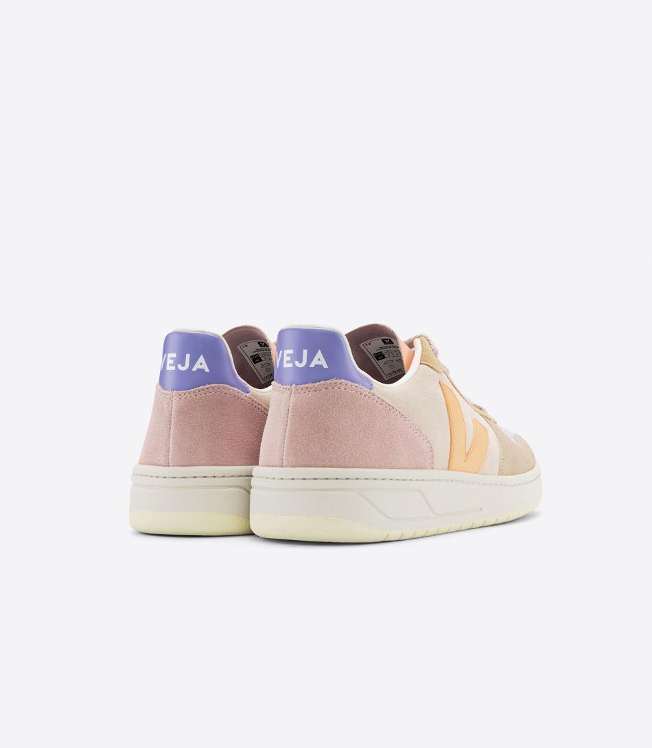 Veja Wildleder Multico Peach V-10 Damen Koralle | ZZANQ21378