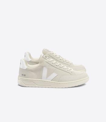 Veja Alveomesh Natural V-12 Damen Beige Weiß | BZASD51153