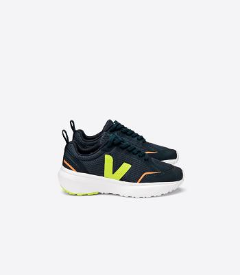 Veja Canary Laces Alveomesh Nautico Jaune Fluo Kids Outlet Schwarz | BZASD47449