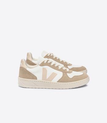 Veja Chromefree Leder Sable Sahara V-10 Damen Weiß | ZADYB69150