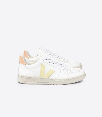 Veja Cwl Sun Peach V-10 Damen Weiß Orange Koralle | XZAGW66621