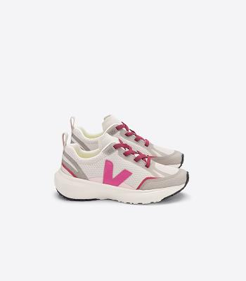 Veja Elastic Laces Alveomesh Natural Mia Canary Kinder Beige | ZANZX80017