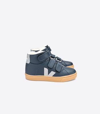 Veja Esplar Mid Fured Leder Nautico Oxford Kids Outlet Grau | PZAER42972