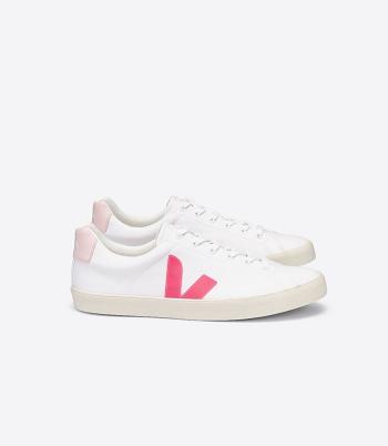 Veja Esplar Se Canvas Rose Fluo Petale Adults Outlet Weiß Rosa | ZACVG23913