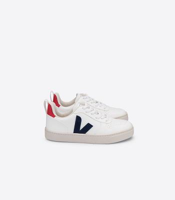 Veja Laces Cwl Cobalt Pekin V-10 Kinder Weiß Tiefesblau | AZADF41399