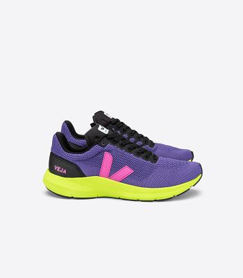 Veja Marlin Lt V-knit Ultraviolet Jaune Fluo Adults Outlet Lila | ZAICD98382