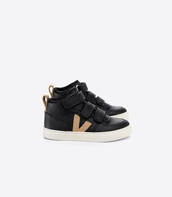 Veja Mid Chromefree Leder Dune V-10 Kinder Schwarz | TZAWZ66105