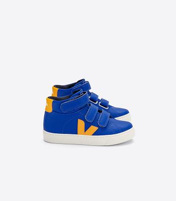 Veja Mid Chromefree Leder Paros Ouro Esplar Kinder Blau | UZATG58899