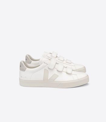 Veja Recife Chromefree Leder Pierre Natural Adults Outlet Weiß Beige | ZAEGJ43486