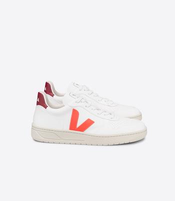 Veja V-10 Cwl Fluo Marsala Adults Outlet Weiß Orange | PZAER25336