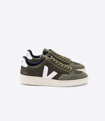 Veja V-12 B-mesh Adults Outlet Olivgrün Weiß | AZADF41132