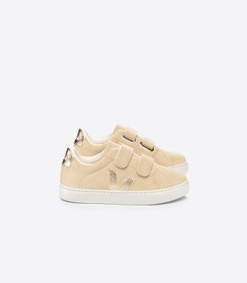 Veja Wildleder Almond Platine Esplar Kinder Beige | FZAUI91899